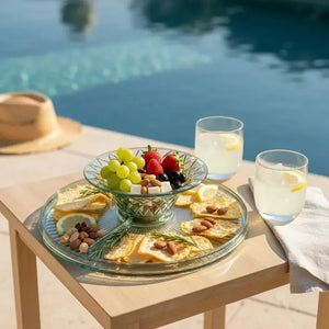 Boleira 4 em 1 Acrílico Lapidada Verde 27x31cm