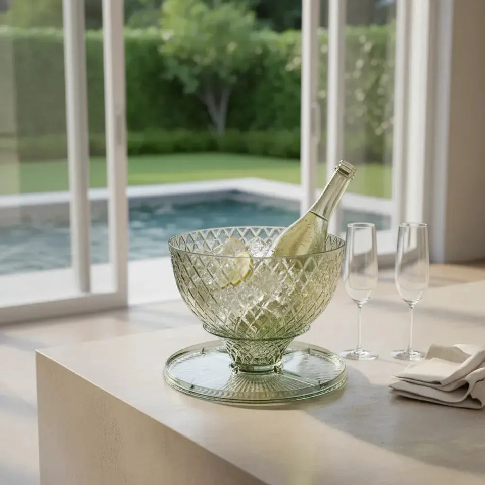 Boleira 4 em 1 Acrílico Lapidada Verde 27x31cm