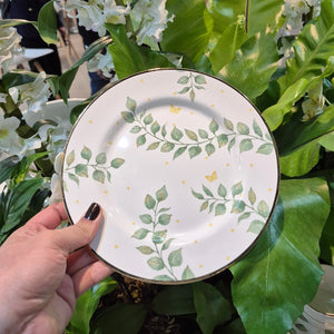 Boleira Pequena Donatella Filete Ouro 21cm Cerâmica Alleanza