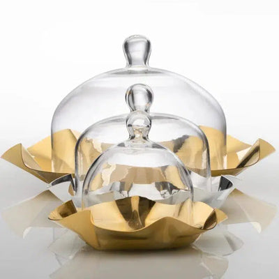 Boleira Pequena Fiori Inox com Revestimento em Ouro 24k Riva