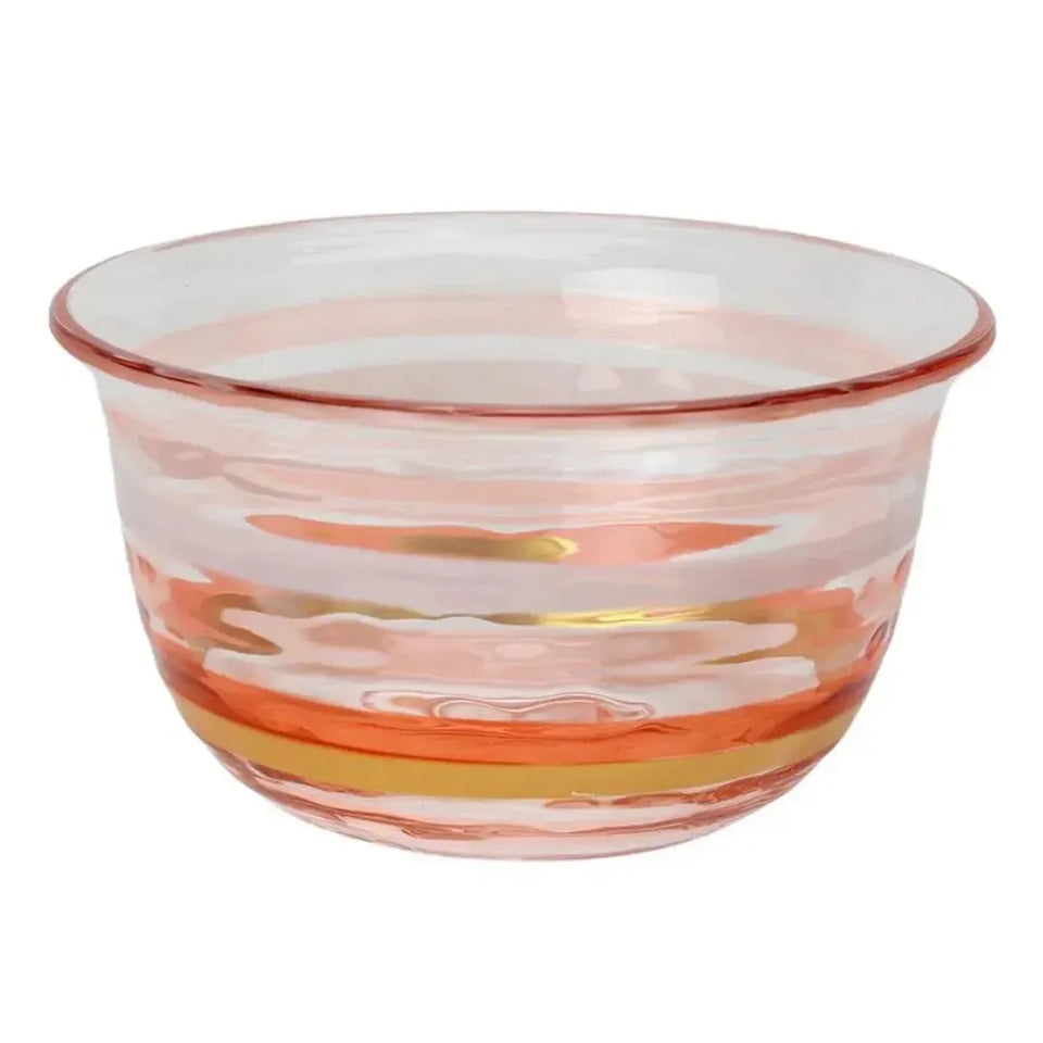 Bowl Acrílico Detalhe Degradê Rose 14x14x7,5cm