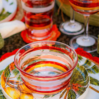 Bowl Acrílico Detalhe Degradê Rose 14x14x7,5cm