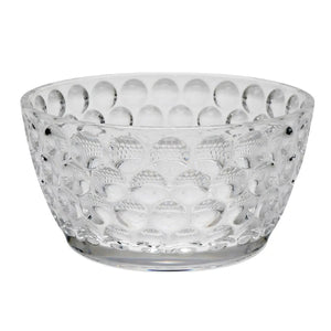 Bowl Acrílico Lapidado Círculos Transparente 14x14x7cm