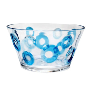 Bowl Acrílico Textura Círculos Azul 14x14x7cm