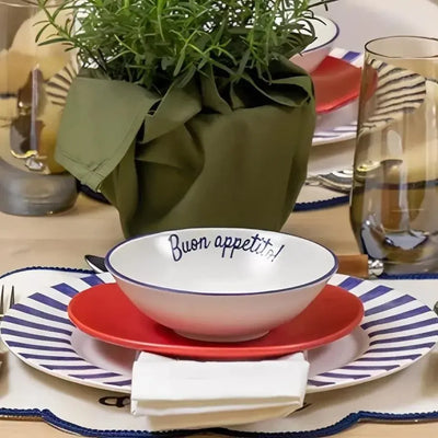 Bowl Aquarelle Boun Appetito Cerâmica Azul 15,5cm Copa&Cia