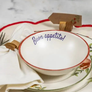 Bowl Aquarelle Boun Appetito Cerâmica Vermelho 15,5cm Copa&Cia