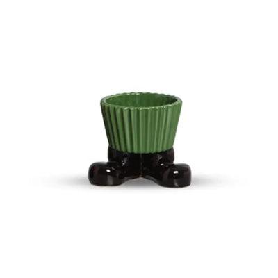 Bowl Bota Verde Cerâmica Toys Christmas 15x9x12cm Scalla