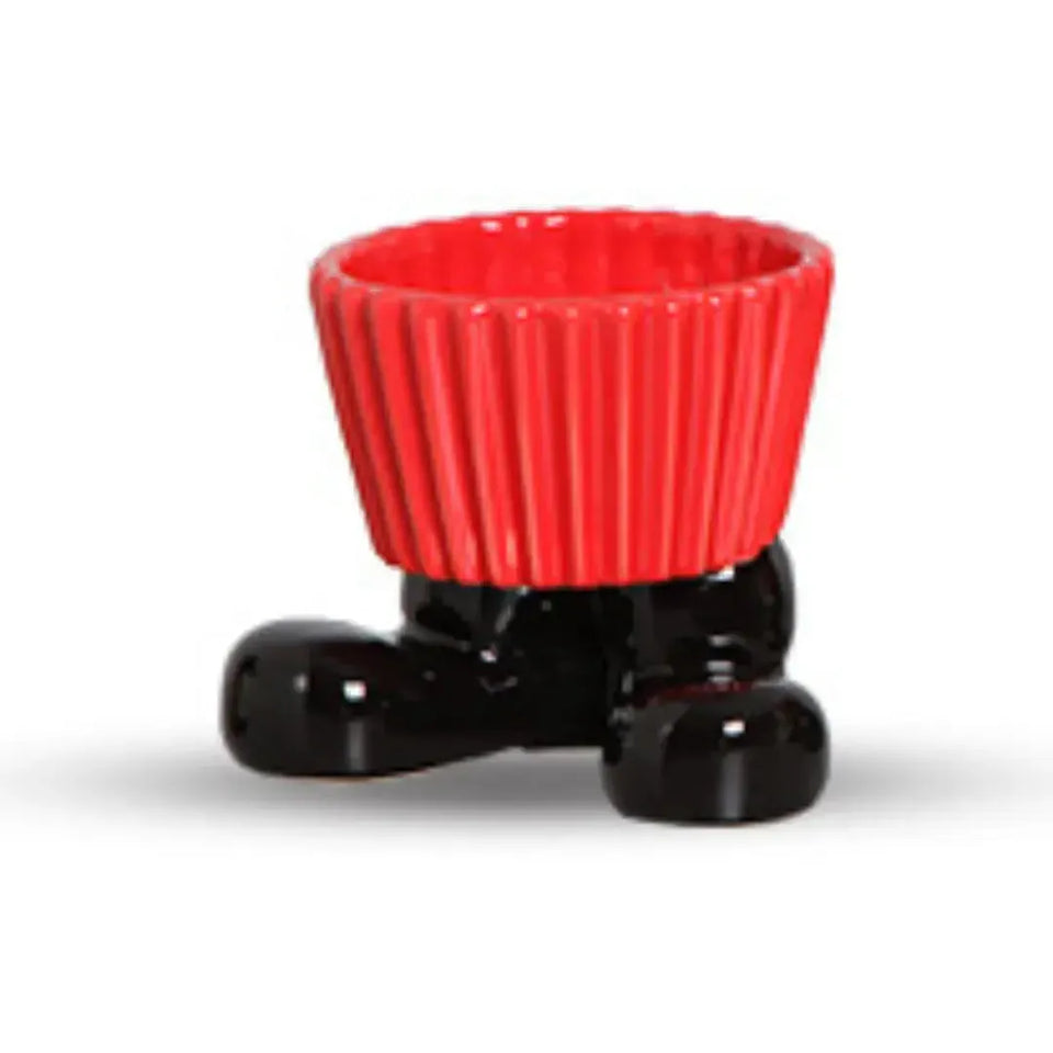 Bowl Bota Vermelho Cerâmica Toys Christmas 15x9x12cm Scalla