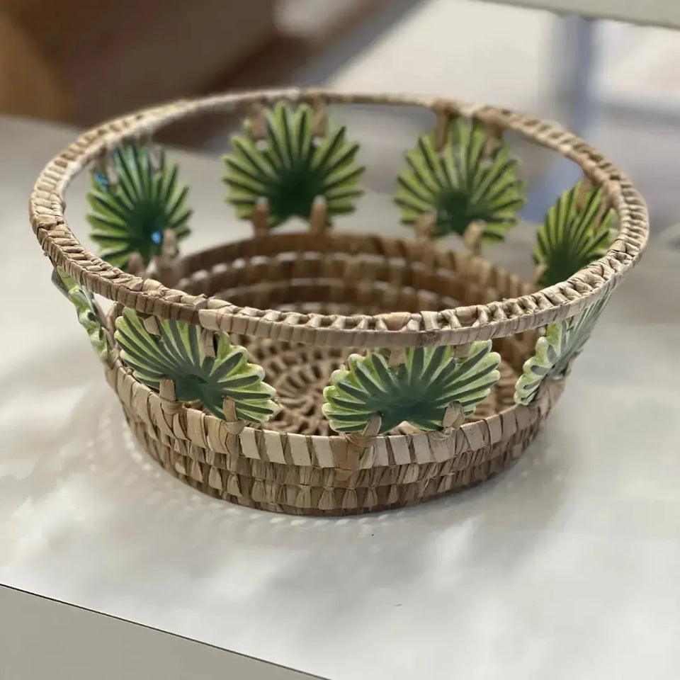 Bowl Grande Fibra Natural Palmeira 15x30cm