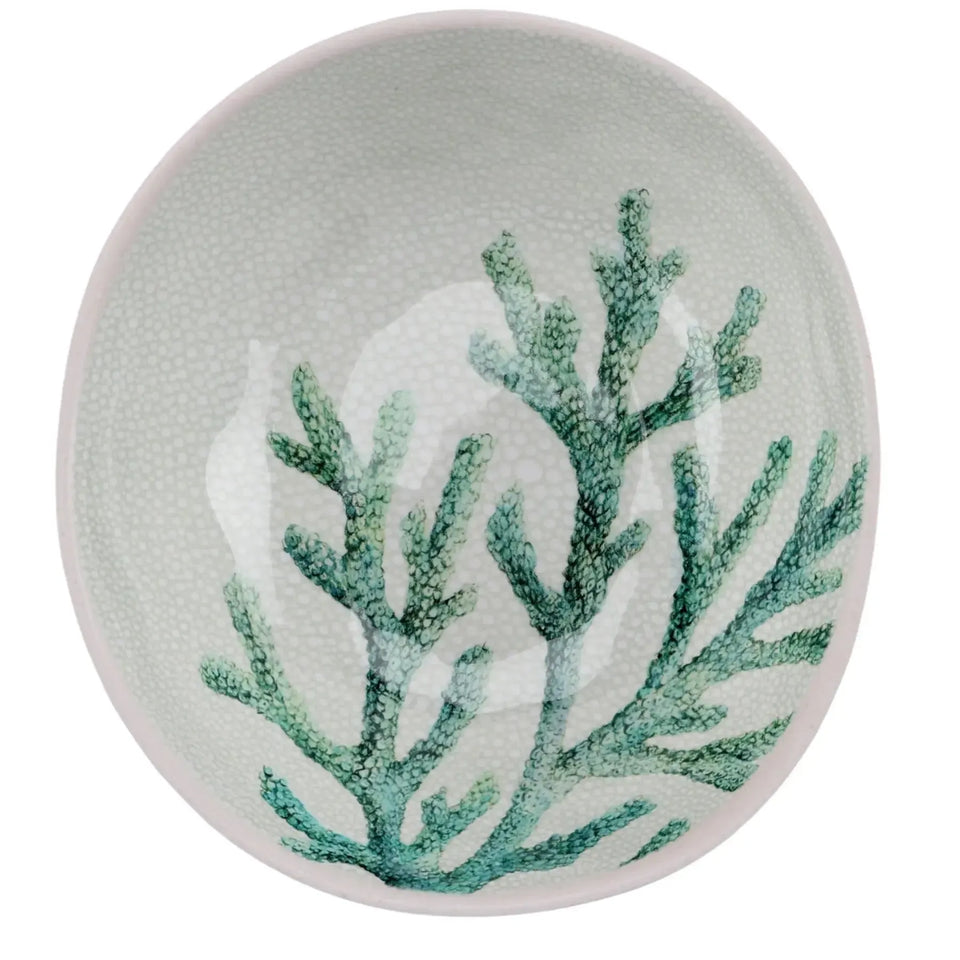 Bowl Melamina Desenho Coral Verde 18x16,5x5,6cm