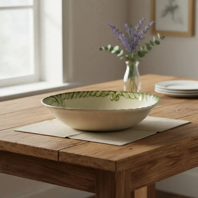 Bowl Melamina Desenho Corda Classica Verde 19x19x5cm