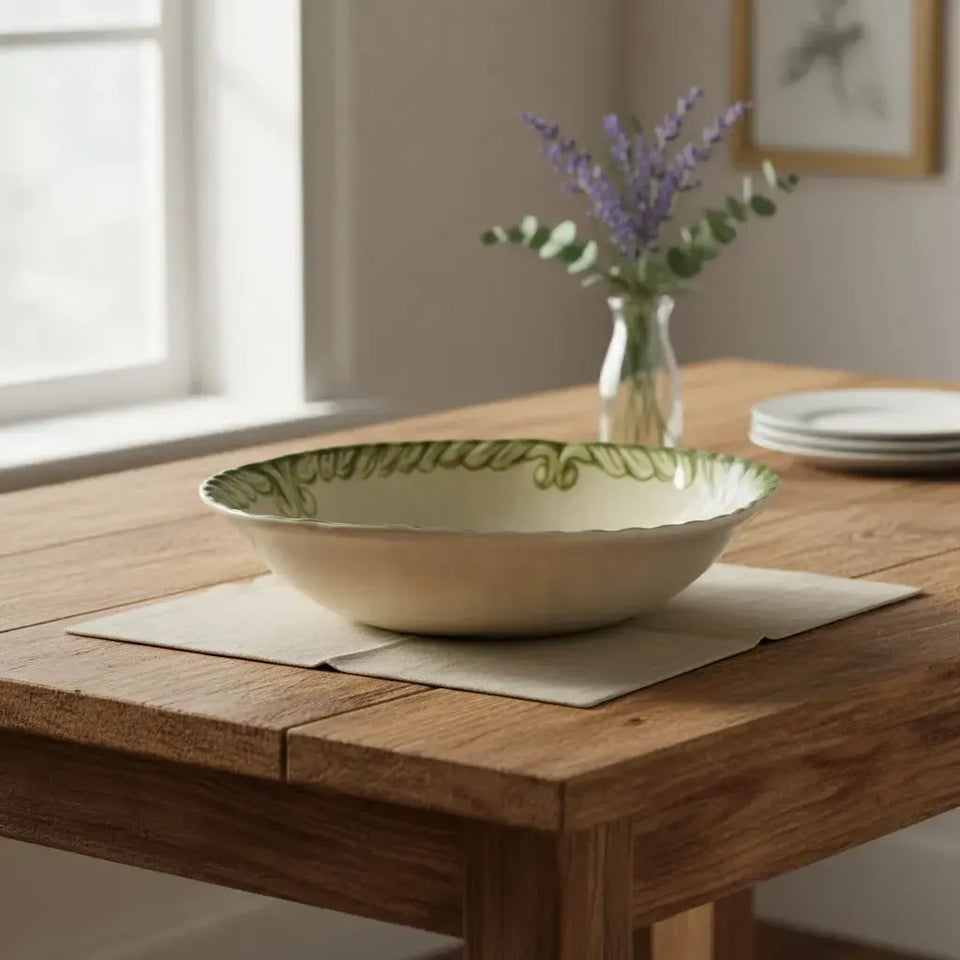 Bowl Melamina Desenho Corda Classica Verde 19x19x5cm