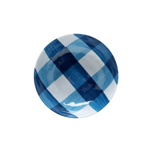 Bowl Melamina Xadrez Azul 18,8x18,8x6cm