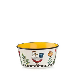 Bowl New Bone China Porcelana Amarelo Cocoricó 460ml Egan