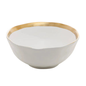 Bowl Porcelana Dubai Branco/Dourado 15x6cm