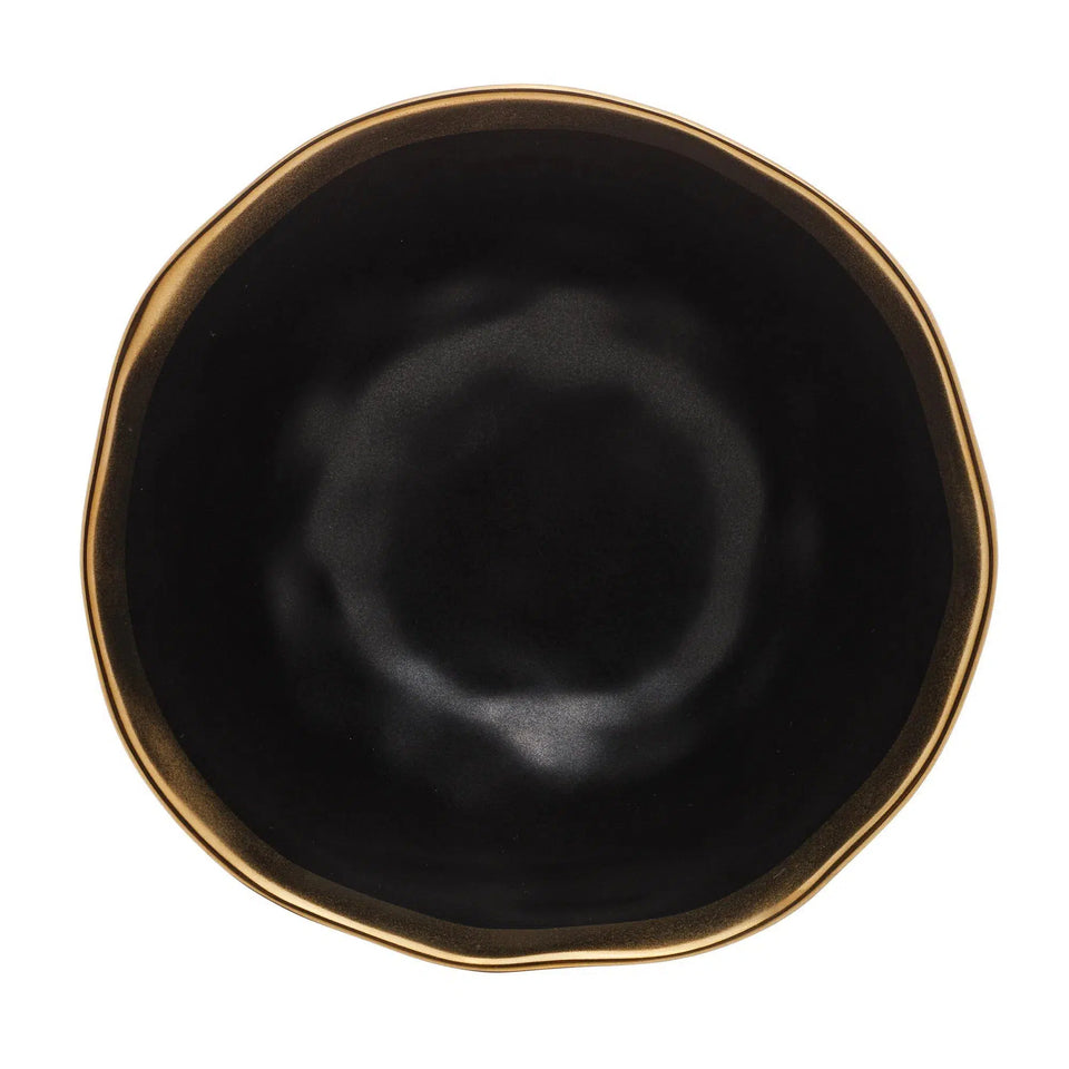 Bowl Porcelana Dubai Preto/Dourado 15x6cm