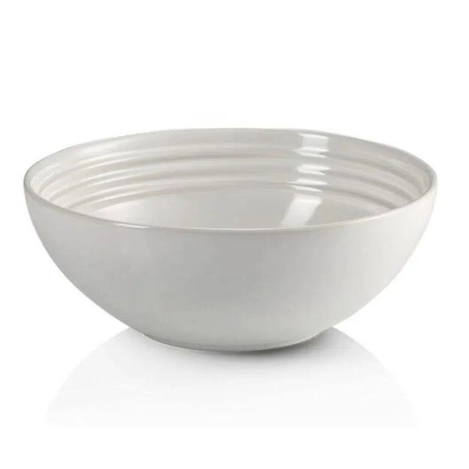 Kit Stockpot Bleu Riviera 26cm + 4 Bowls Redondos Branco 16cm Le Creuset