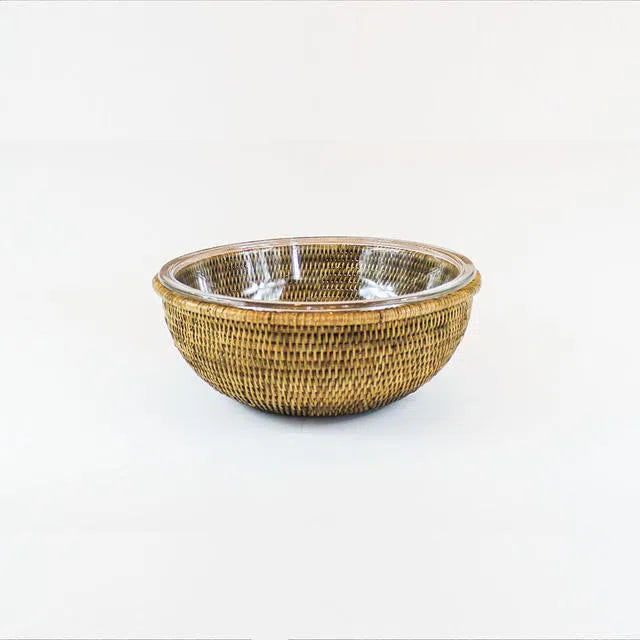 Bowl Refratário 22cm com Suporte em Rattan Maya