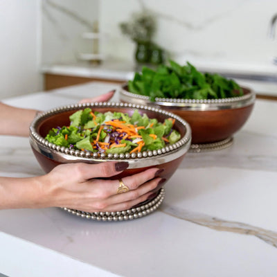 Bowl de Madeira Bolinhas Object Bahali 26cm