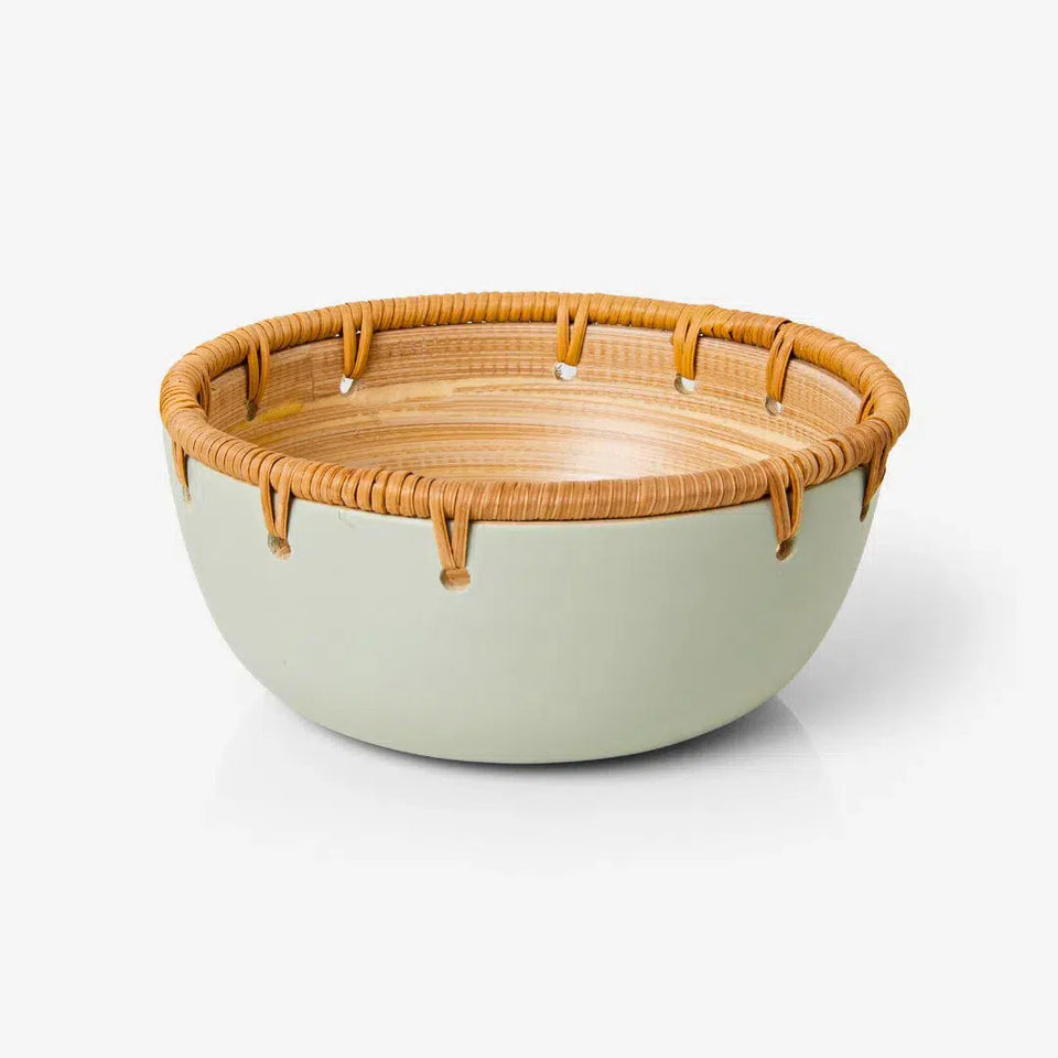 Bowl em Rattan Duo 15cm Salvia