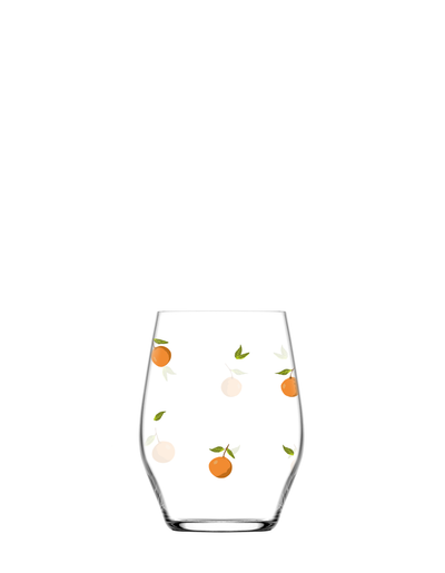 Jogo 6 Copos Sante Stemless Wine em Cristal Ecológico 455ml Laranja