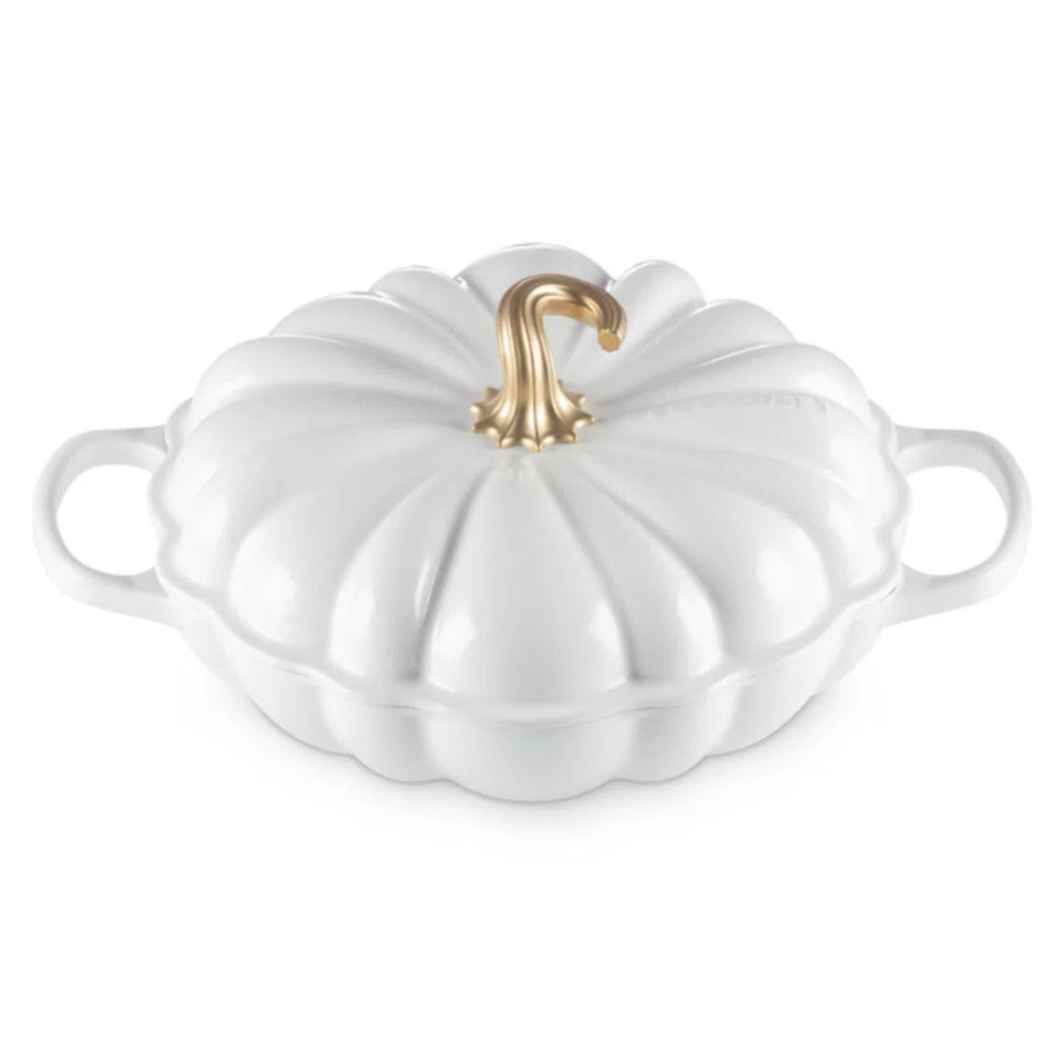 Caçarola Buffet Abóbora Halloween Signature Branco 2,5L 28cm Le Creuset