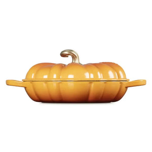 Caçarola Buffet Abóbora Halloween Signature Marronier com Pegador Dourado 2,5L 28cm Le Creuset