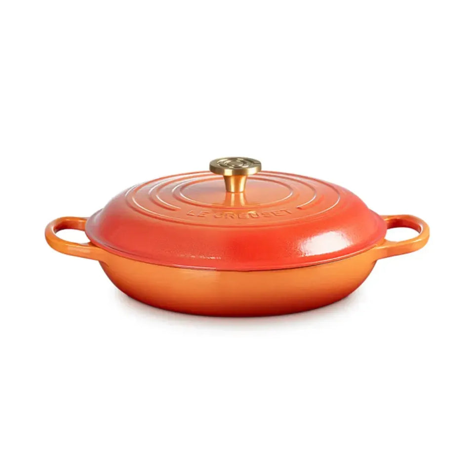 Caçarola Buffet Signature Flamme Dorée com Pegador Dourado 3,5L 30cm Le Creuset