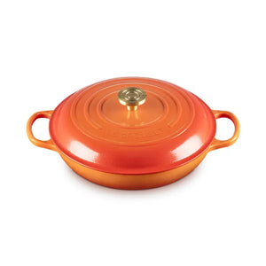 Caçarola Buffet Signature Flamme Dorée com Pegador Dourado 3,5L 30cm Le Creuset