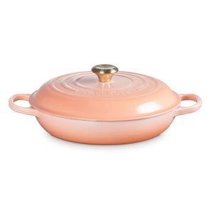 Caçarola Buffet Signature Peche com Pegador Dourado 3,2L 30cm Le Creuset