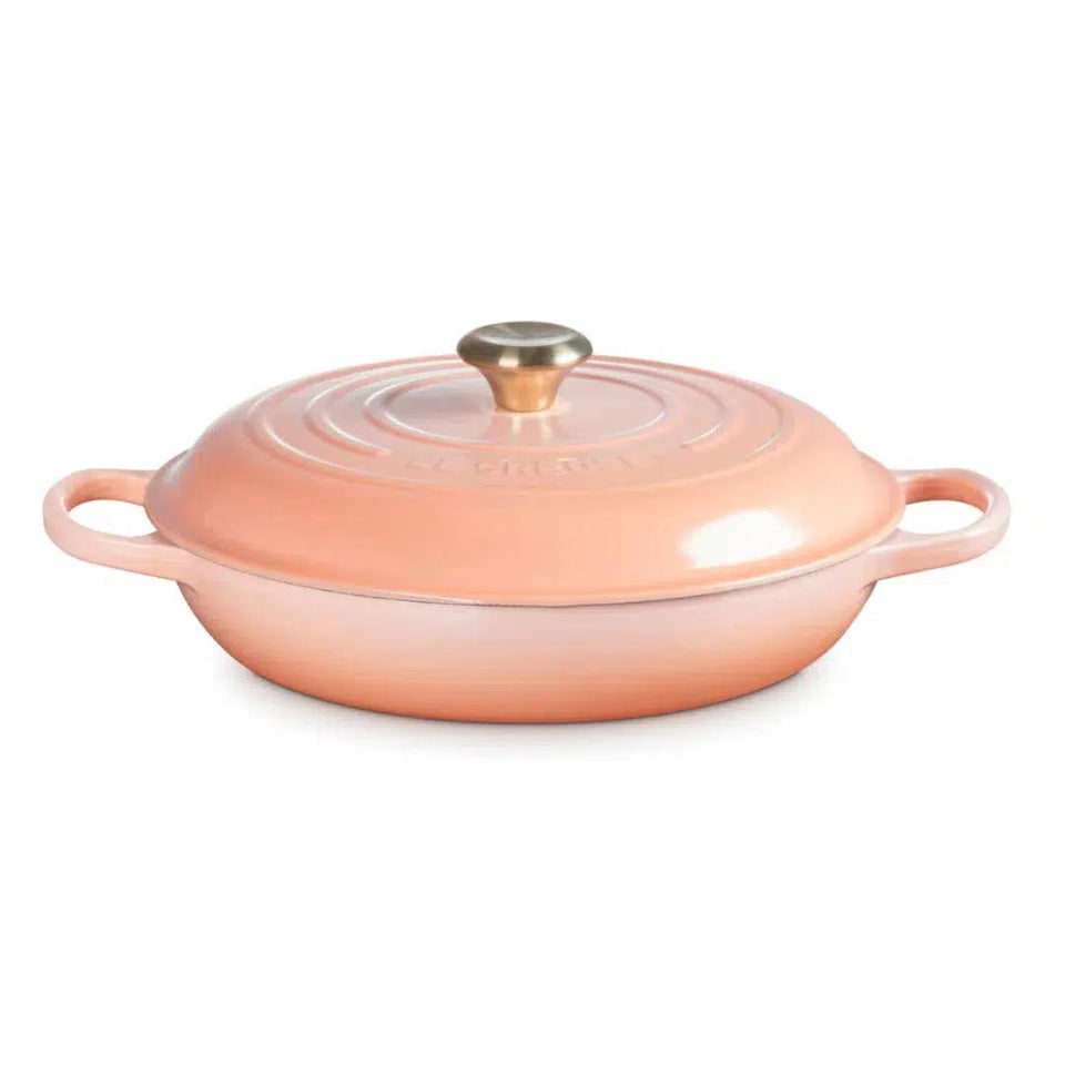 Caçarola Buffet Signature Peche com Pegador Dourado 3,2L 30cm Le Creuset