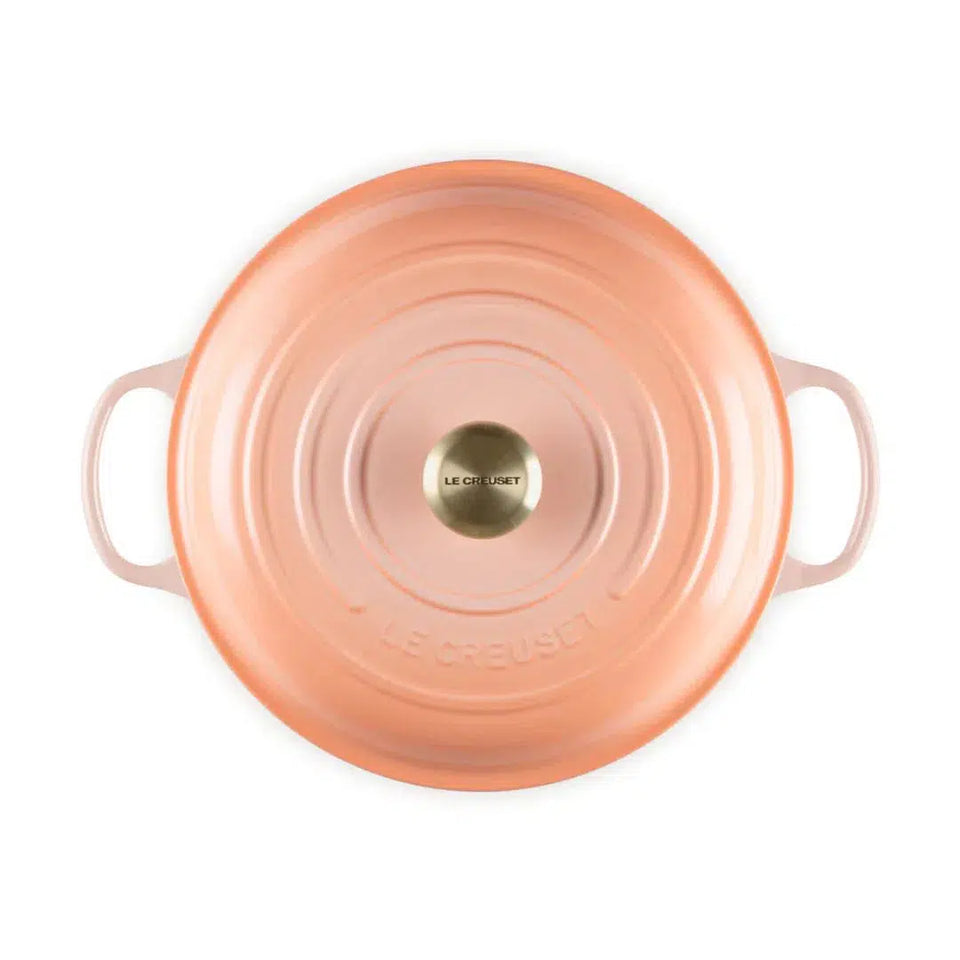 Caçarola Buffet Signature Peche com Pegador Dourado 3,2L 30cm Le Creuset