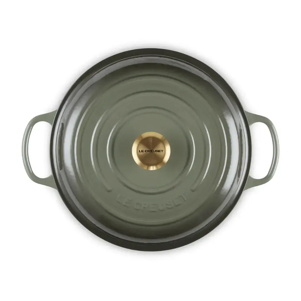 Caçarola Buffet Signature Thyme com Pegador Dourado 3,2L 30cm Le Creuset