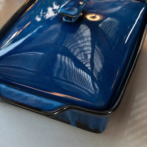 Caçarola Cerâmica Azul 33x22x11,3cm Refúgio