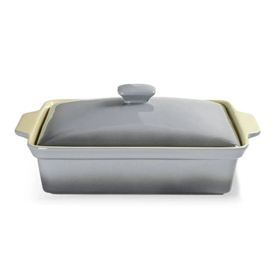 Caçarola Cerâmica Cinza Degradê 33x22x11,3cm Atmosfera