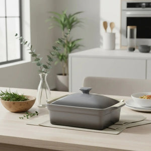 Caçarola Cerâmica Cinza Degradê 36,2x25,5x15cm Atmosfera
