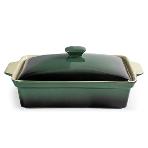 Caçarola Cerâmica Verde Degradê 33x22x11,3cm Atmosfera