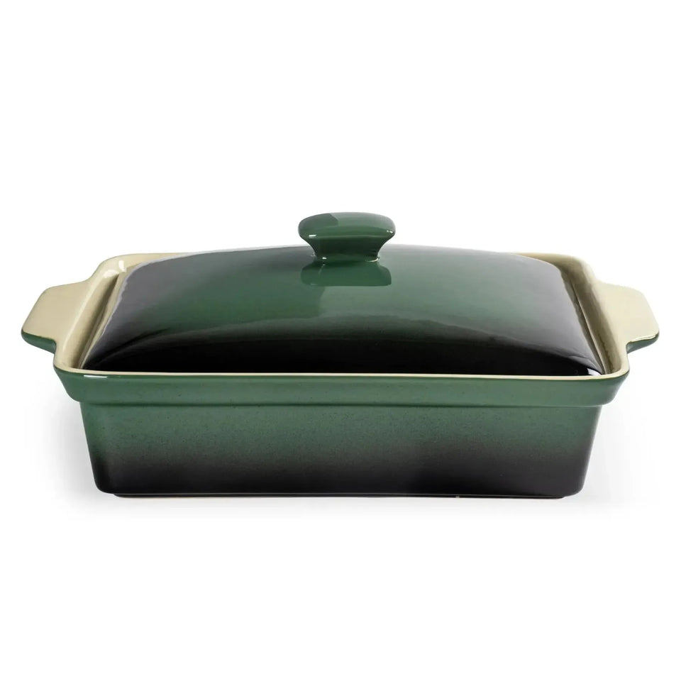 Caçarola Cerâmica Verde Degradê 33x22x11,3cm Atmosfera