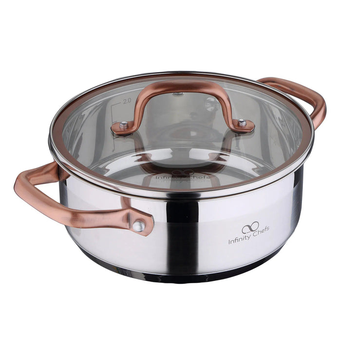 Caçarola com Tampa Cooper Infinity Chefs 20cm 2L Alumínio Forjado Bergner