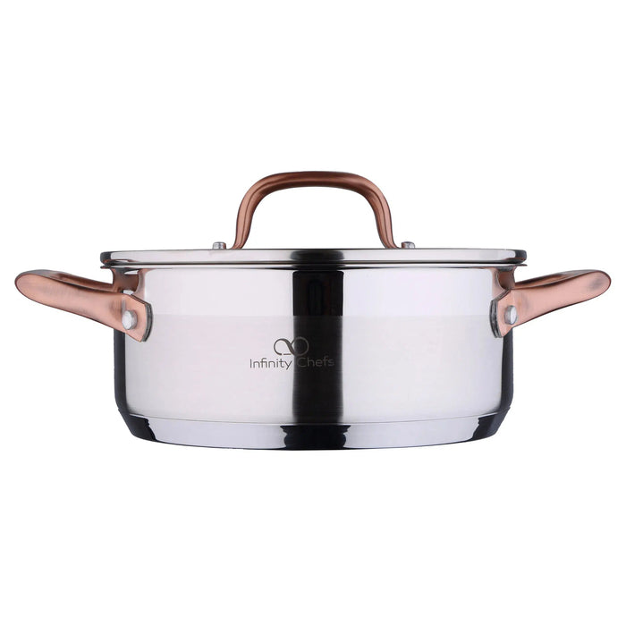 Caçarola com Tampa Cooper Infinity Chefs 20cm 2L Alumínio Forjado Bergner