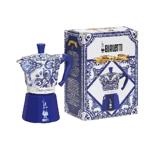 Cafeteira Moka Express Serve 3 Xícaras Dolce & Gabbana Blue Bialetti