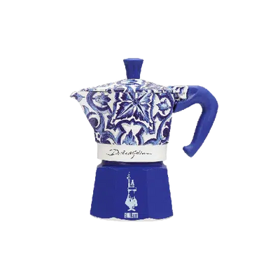 Cafeteira Moka Express Serve 3 Xícaras Dolce & Gabbana Blue Bialetti