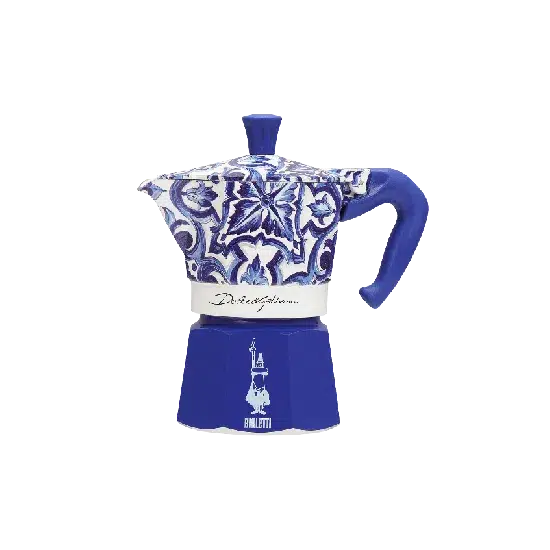 Cafeteira Moka Express Serve 3 Xícaras Dolce & Gabbana Blue Bialetti