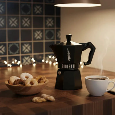 Cafeteira Moka Express Serve 3 Xícaras Exclusive Preto Bialetti