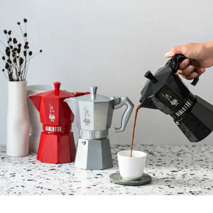 Cafeteira Moka Express Serve 3 Xícaras Exclusive Vermelha Bialetti
