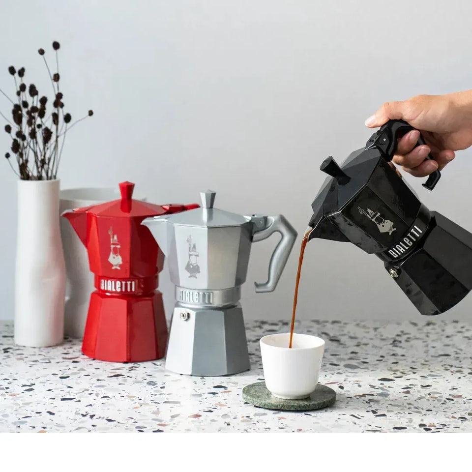 Cafeteira Moka Express Serve 3 Xícaras Exclusive Vermelha Bialetti
