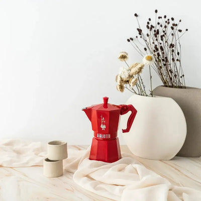 Cafeteira Moka Express Serve 3 Xícaras Exclusive Vermelha Bialetti