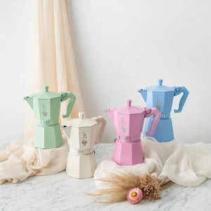 Cafeteira Moka Express Serve 6 Xícaras Exclusive Areia Bialetti