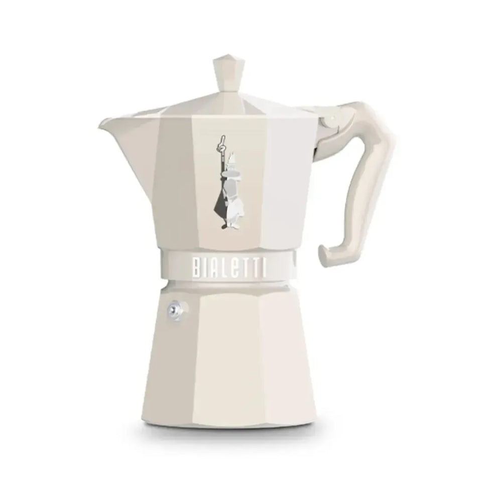 Cafeteira Moka Express Serve 6 Xícaras Exclusive Areia Bialetti