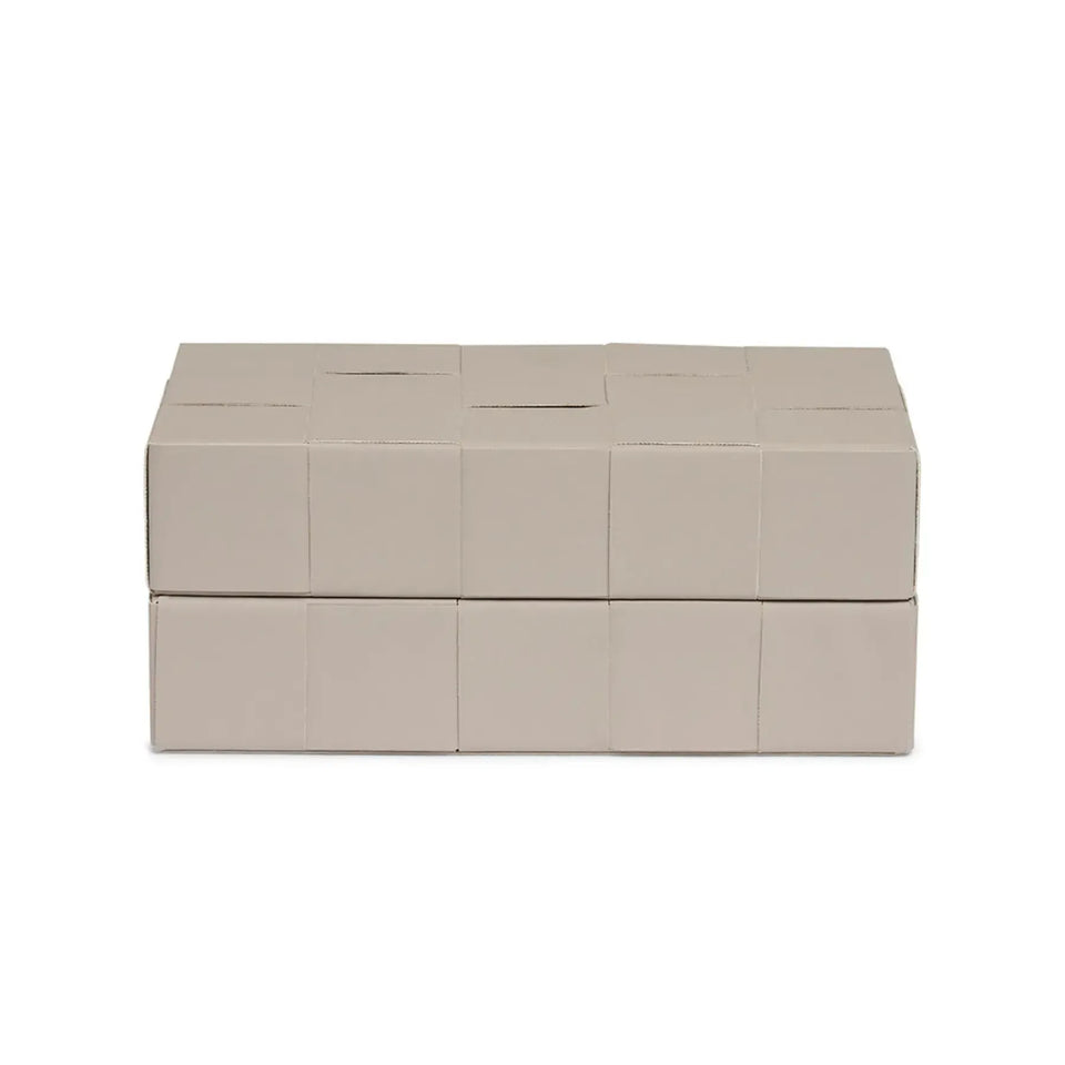 Caixa em MDF com Revestimento PU Interno Aveludado Cinza 4x10x6cm Mart